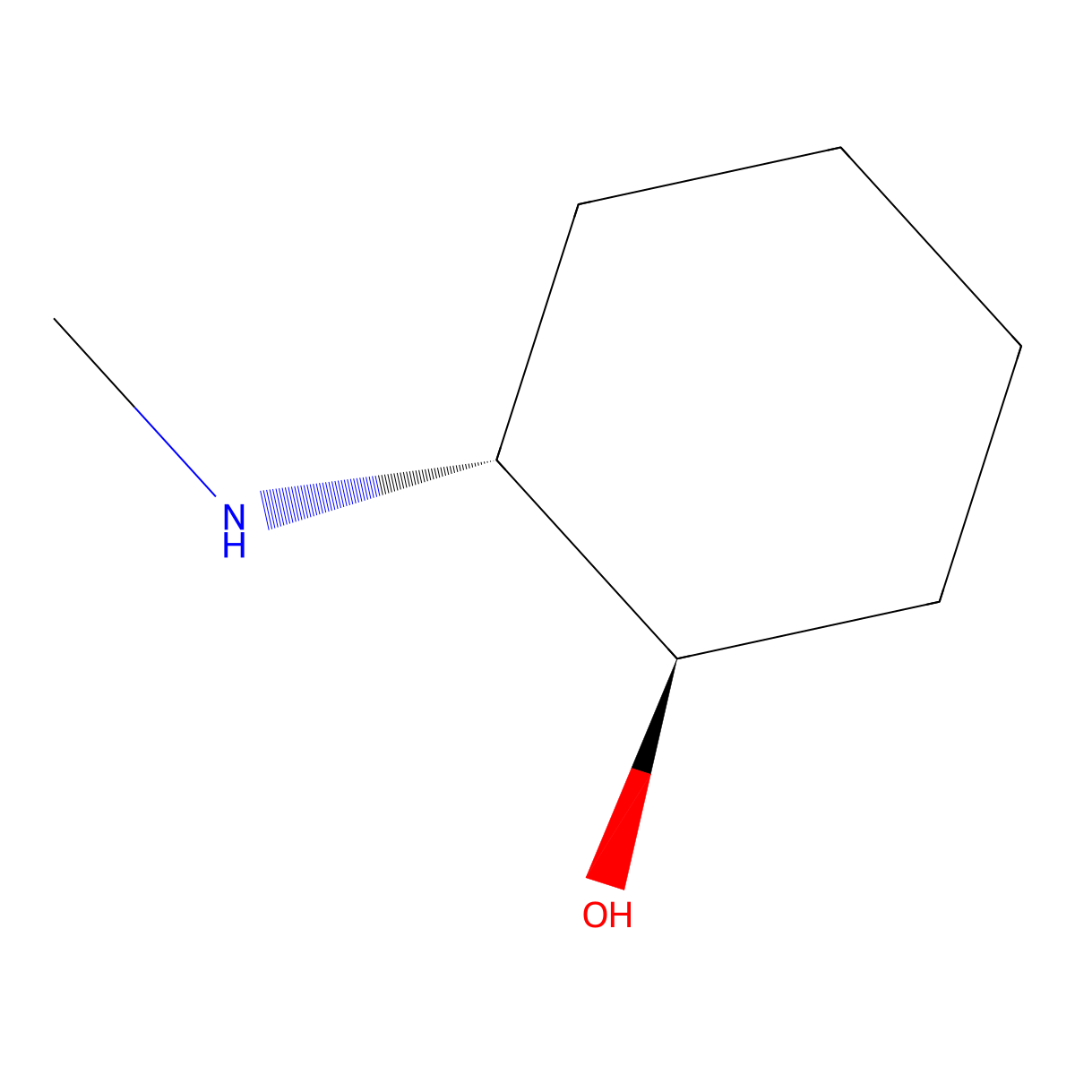 rac-(1R,2R)-2-(methylamino)cyclohexan-1-ol molecular structure, CAS 21651-83-2
