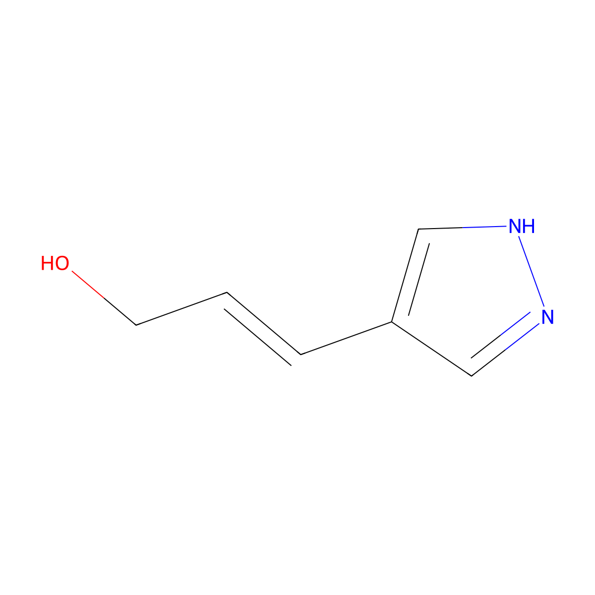 3-(1H-pyrazol-4-yl)prop-2-en-1-ol molecular structure, CAS 2165241-37-0
