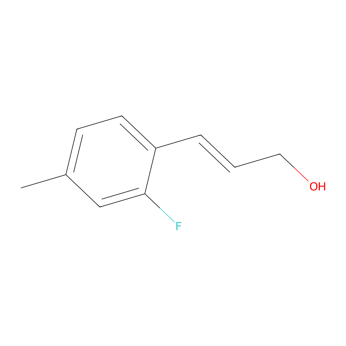 3-(2-Fluoro-4-methylphenyl)prop-2-en-1-ol molecular structure, CAS 2165250-33-7