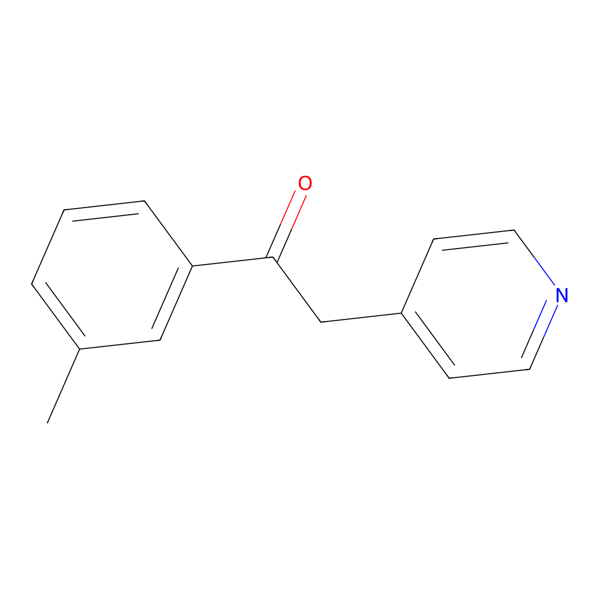 2-Pyridin-4-YL-1-M-tolyl-ethanone molecular structure, CAS 216529-53-2