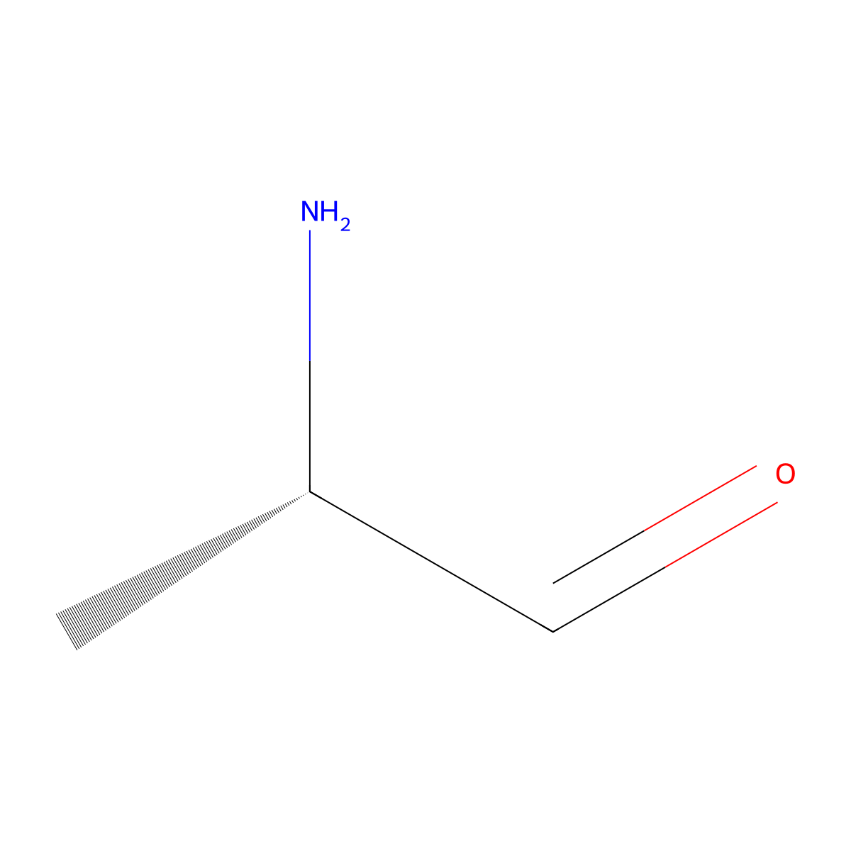 (2S)-2-aminopropanal molecular structure, CAS 21653-97-4