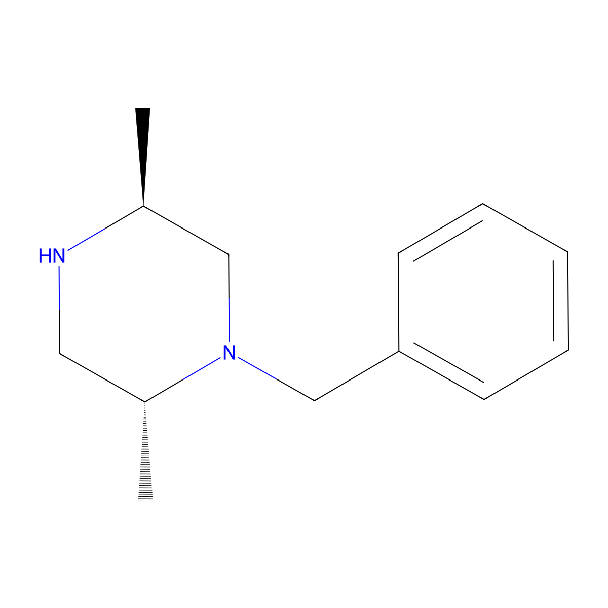 (2R,5S)-1-benzyl-2,5-dimethylpiperazine molecular structure, CAS 216532-43-3