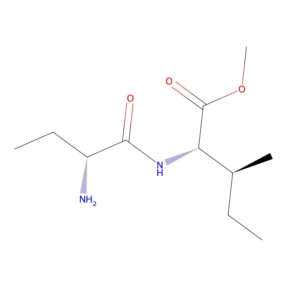 Methyl n-[(2r)-2-aminobutanoyl]-l-isoleucinate molecular structure, CAS 2165338-20-3