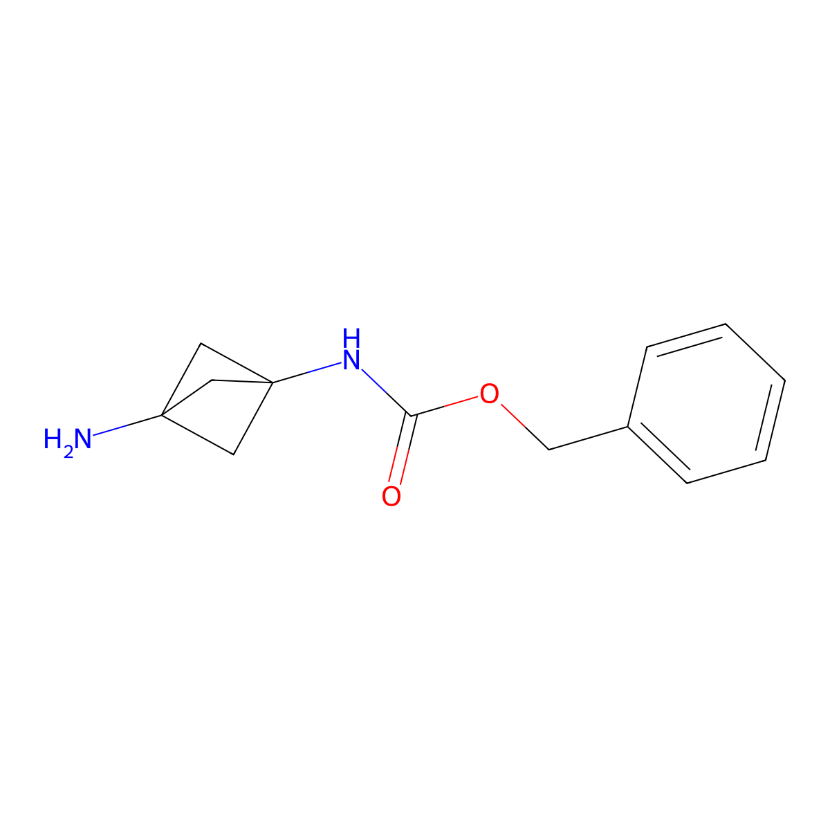 Benzyl (3-aminobicyclo[1.1.1]pentan-1-yl)carbamate molecular structure, CAS 2165347-54-4