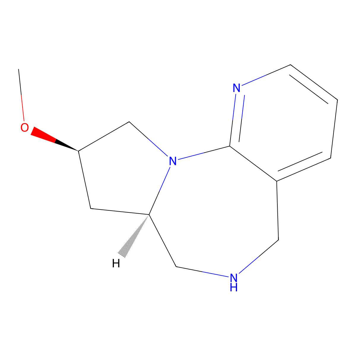 (4R,6R)-4-methoxy-2,8,14-triazatricyclo[8.4.0.0,2,6]tetradeca-1(14),10,12-triene molecular structure, CAS 2165353-96-6