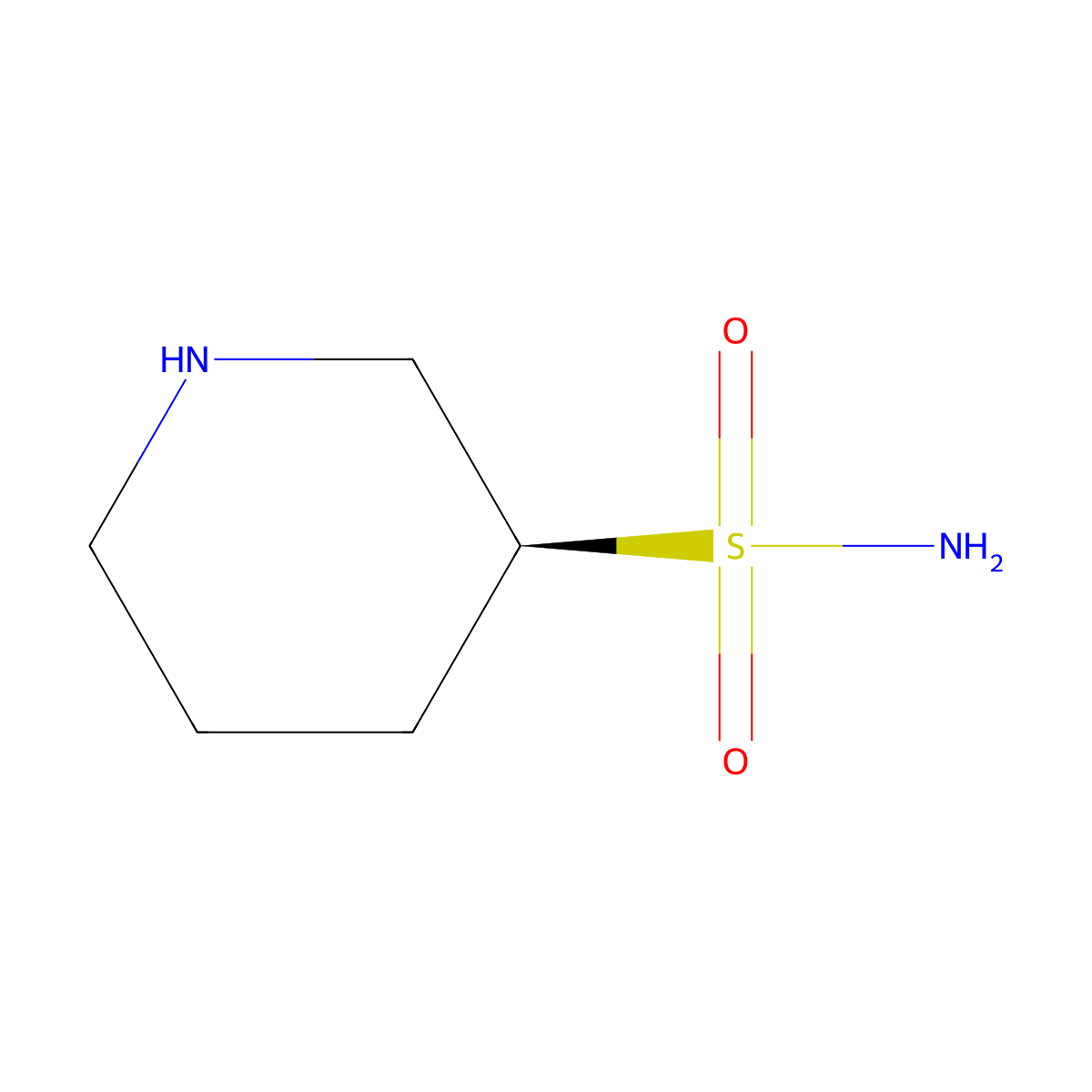 (S)-Piperidine-3-sulfonamide molecular structure, CAS 2165356-00-1