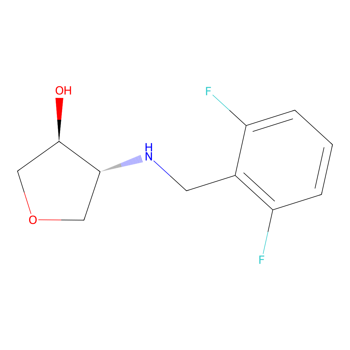 (3S,4R)-4-{[(2,6-difluorophenyl)methyl]amino}oxolan-3-ol molecular structure, CAS 2165356-65-8