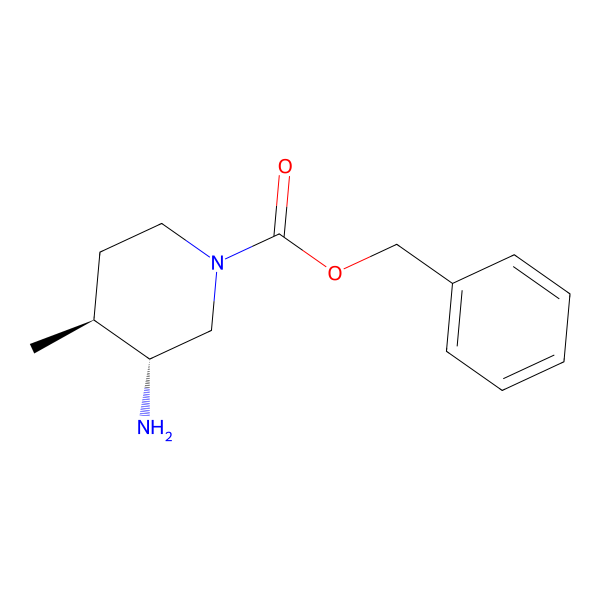 Benzyl (3R,4S)-3-amino-4-methylpiperidine-1-carboxylate molecular structure, CAS 2165360-52-9