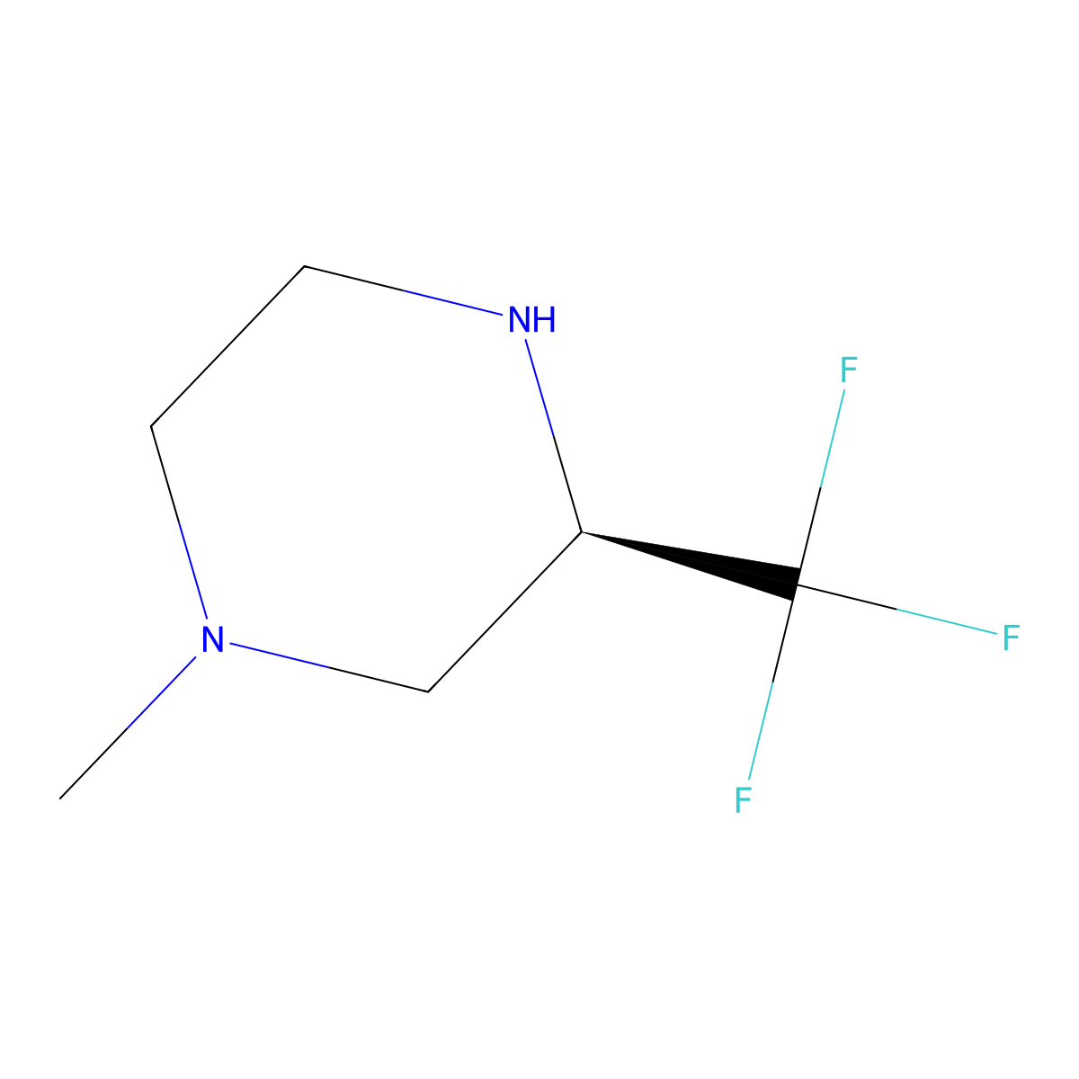 (R)-1-Methyl-3-(trifluoromethyl)piperazine molecular structure, CAS 2165377-42-2