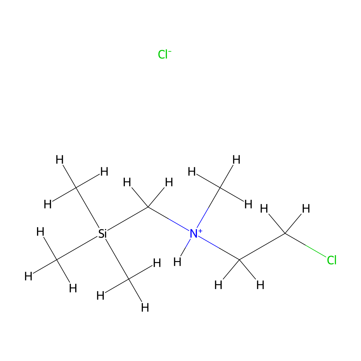 Ethylamine, 2-chloro-N-methyl-N-(trimethylsilylmethyl)-, hydrochloride molecular structure, CAS 21654-75-1