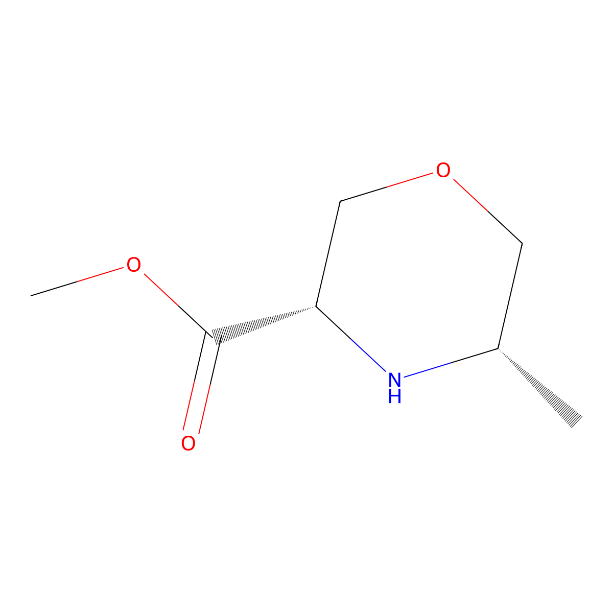 methyl (3S,5S)-5-methylmorpholine-3-carboxylate molecular structure, CAS 2165402-61-7