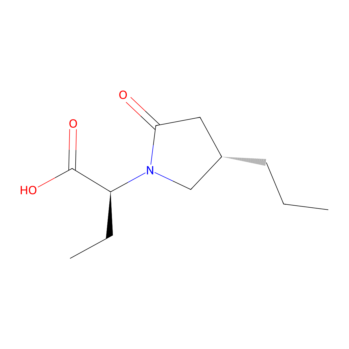 (S)-2-((S)-2-Oxo-4-propylpyrrolidin-1-yl)butanoic Acid molecular structure, CAS 2165431-90-1