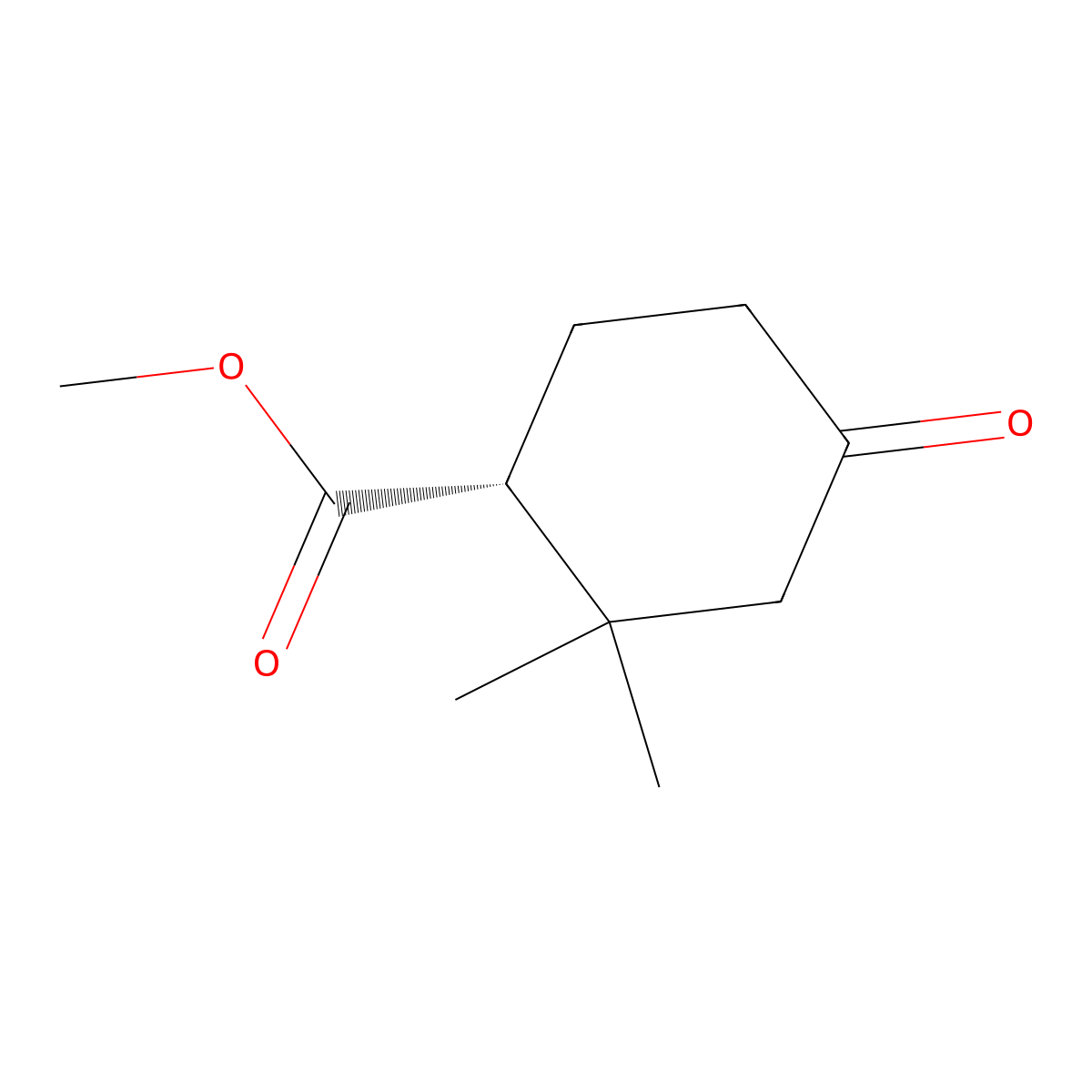 Methyl (1R)-2,2-dimethyl-4-oxocyclohexane-1-carboxylate molecular structure, CAS 2165440-25-3