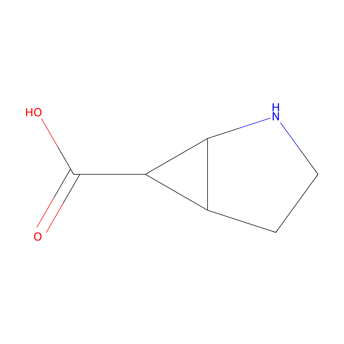 rac-(1R,5R,6R)-2-azabicyclo[3.1.0]hexane-6-carboxylic acid molecular structure, CAS 2165451-52-3