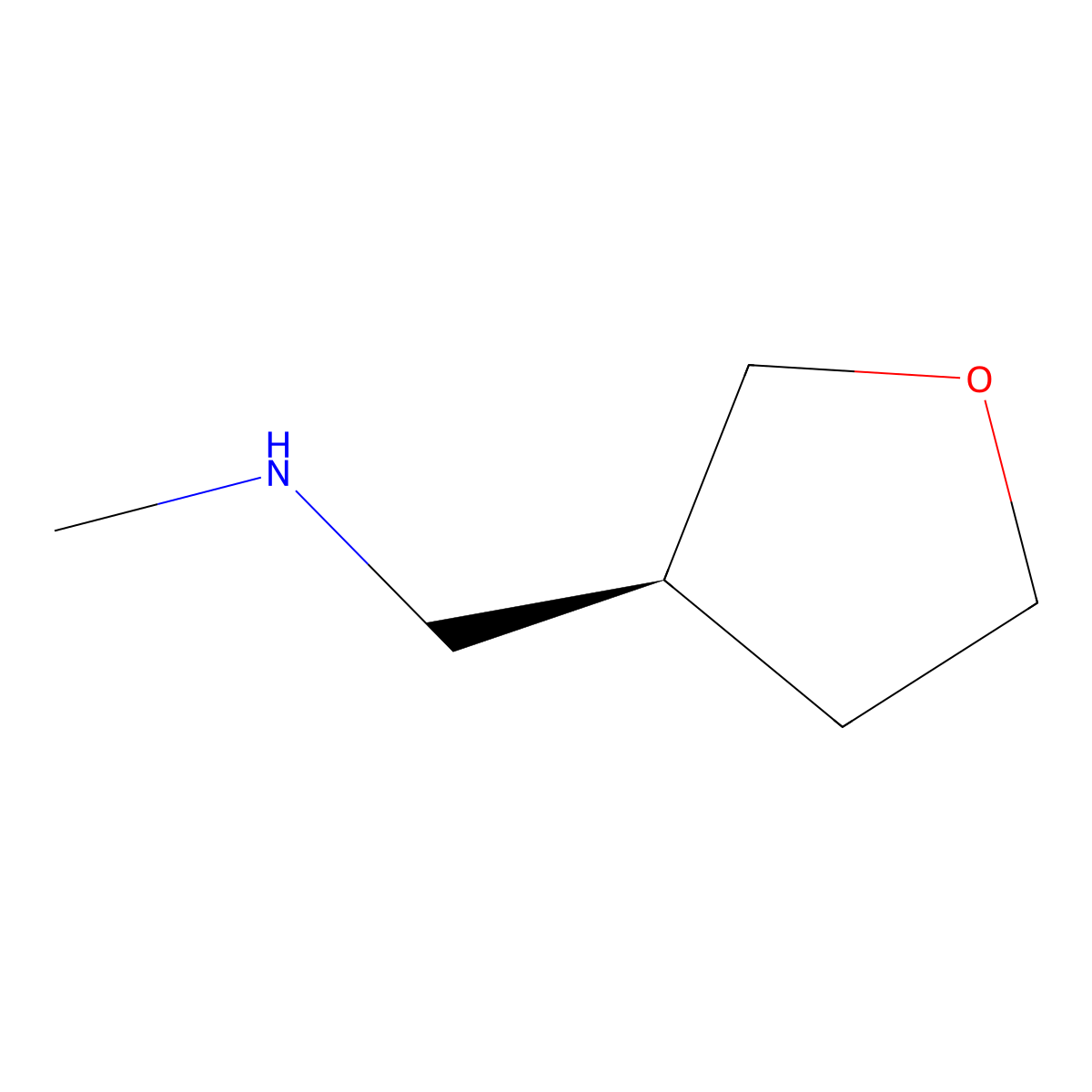 (S)-N-Methyl-1-(tetrahydrofuran-3-yl)methanamine molecular structure, CAS 2165454-53-3