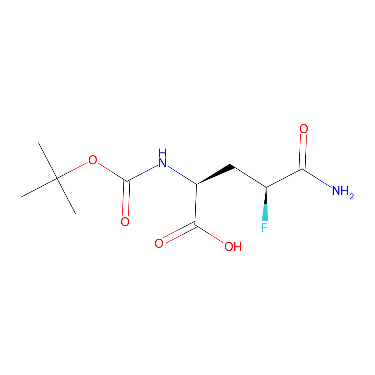 (2S,4S)-2-{[(tert-butoxy)carbonyl]amino}-4-carbamoyl-4-fluorobutanoic acid molecular structure, CAS 2165457-33-8