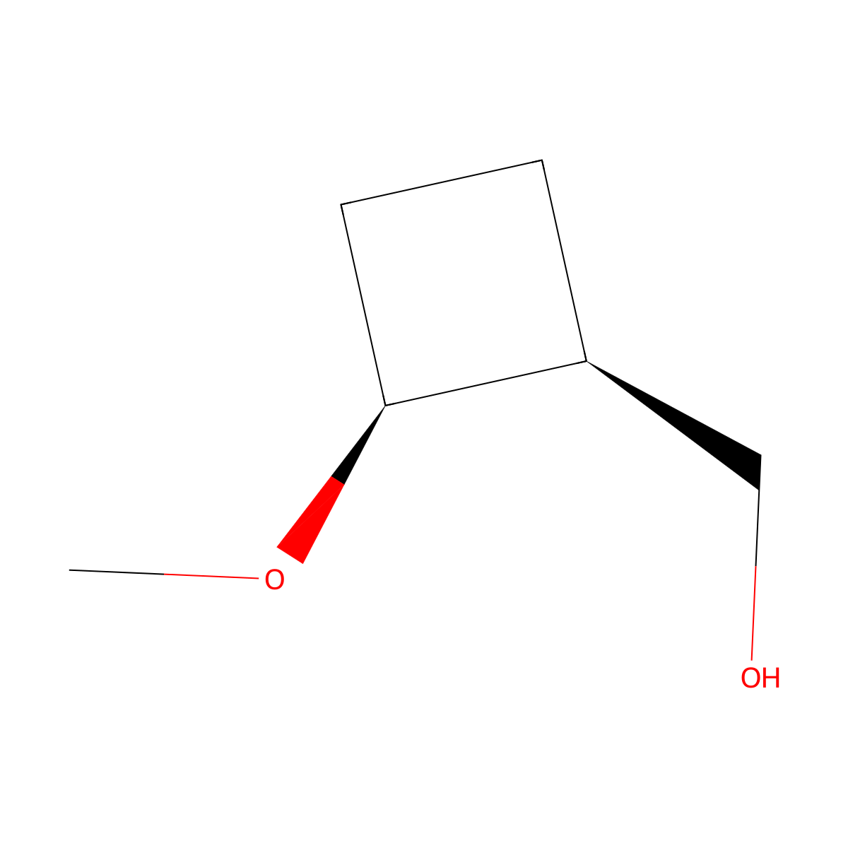 cis-(2-Methoxycyclobutyl)methanol molecular structure, CAS 2165470-39-1
