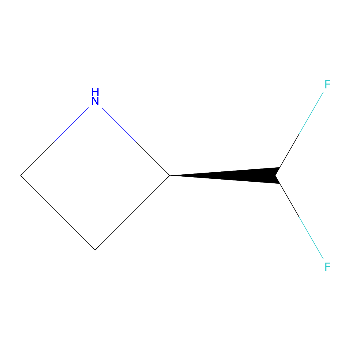 (2R)-2-(Difluoromethyl)azetidine molecular structure, CAS 2165470-51-7