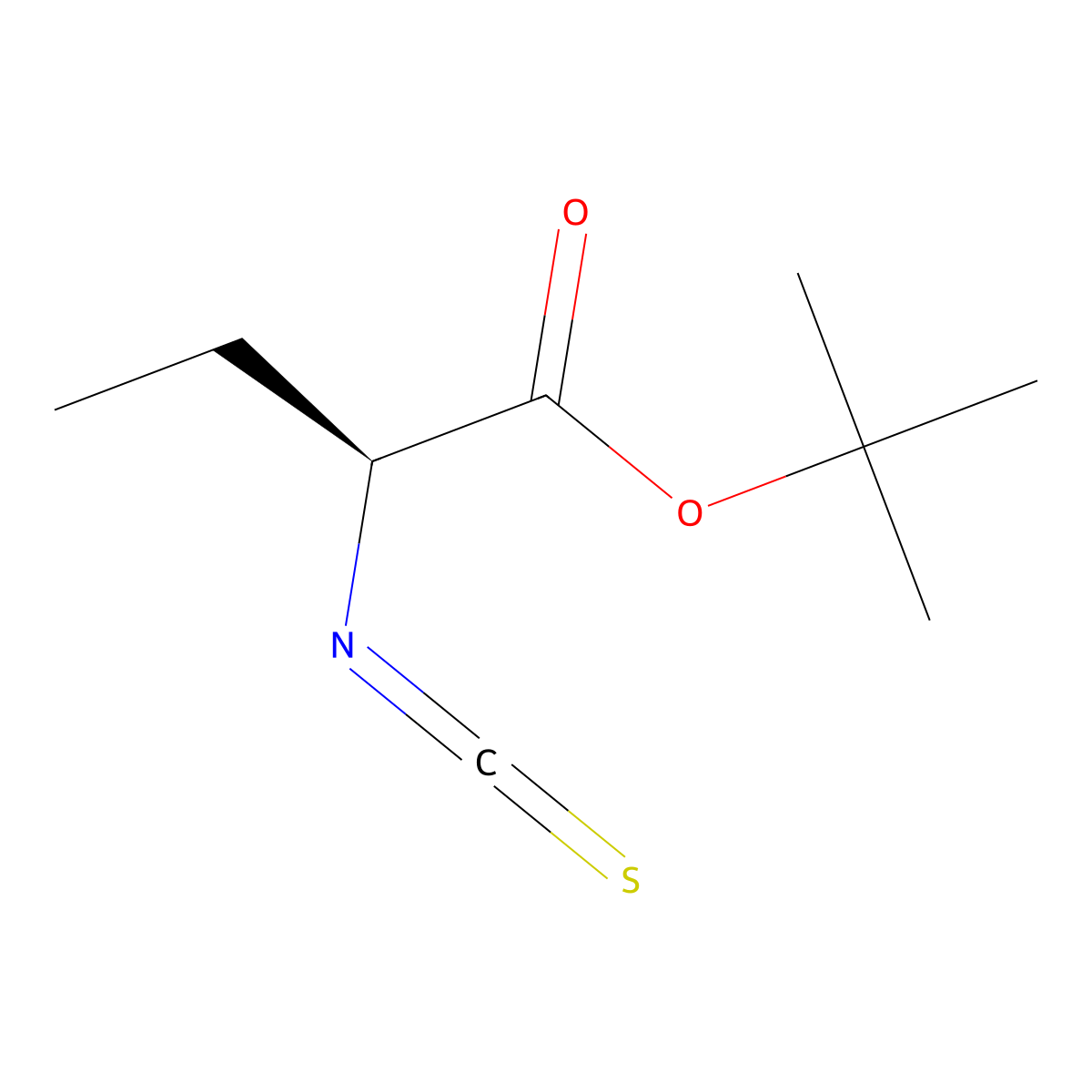 tert-butyl (2S)-2-isothiocyanatobutanoate molecular structure, CAS 2165472-80-8