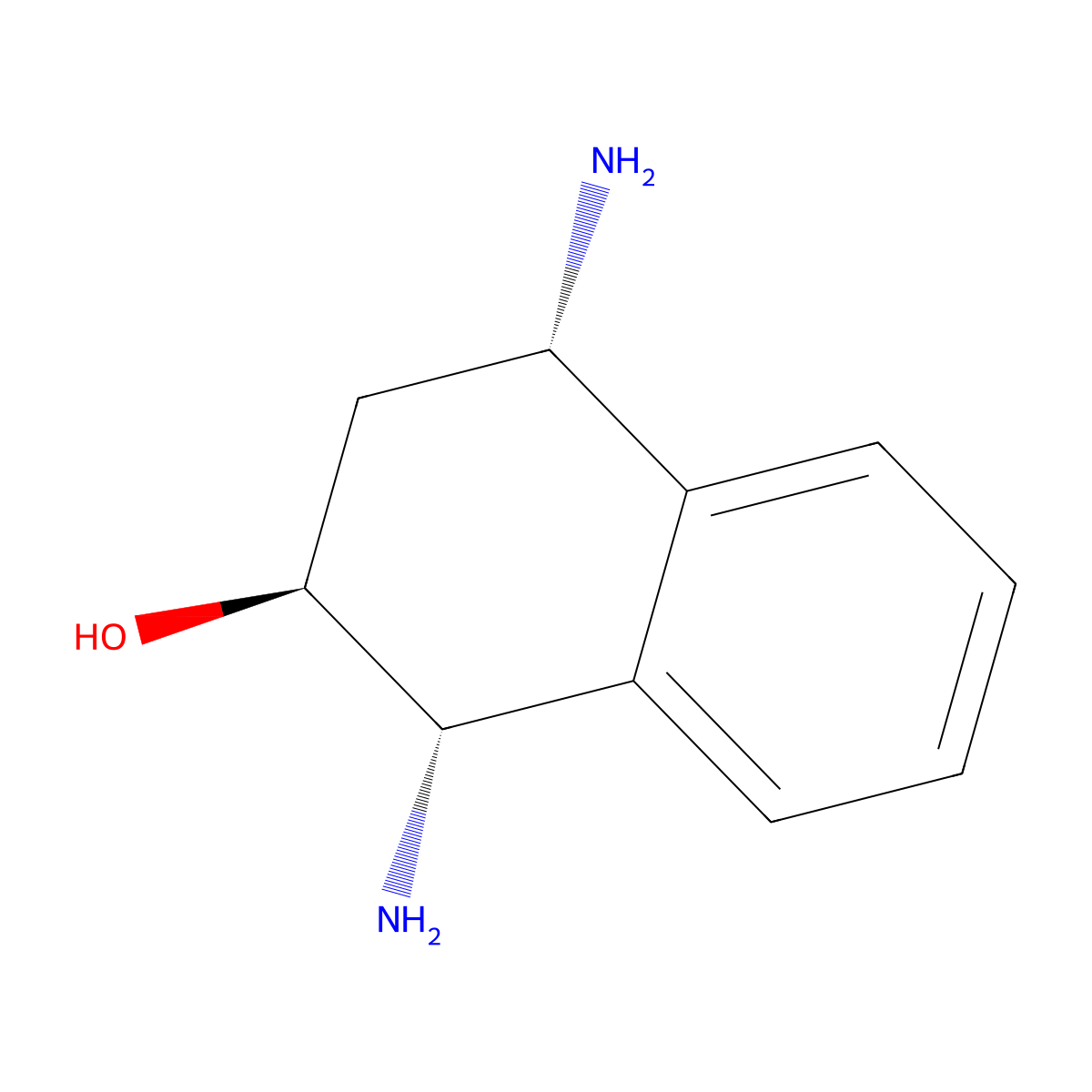 (1S,2S,4S)-1,4-diamino-1,2,3,4-tetrahydronaphthalen-2-ol molecular structure, CAS 2165479-55-8