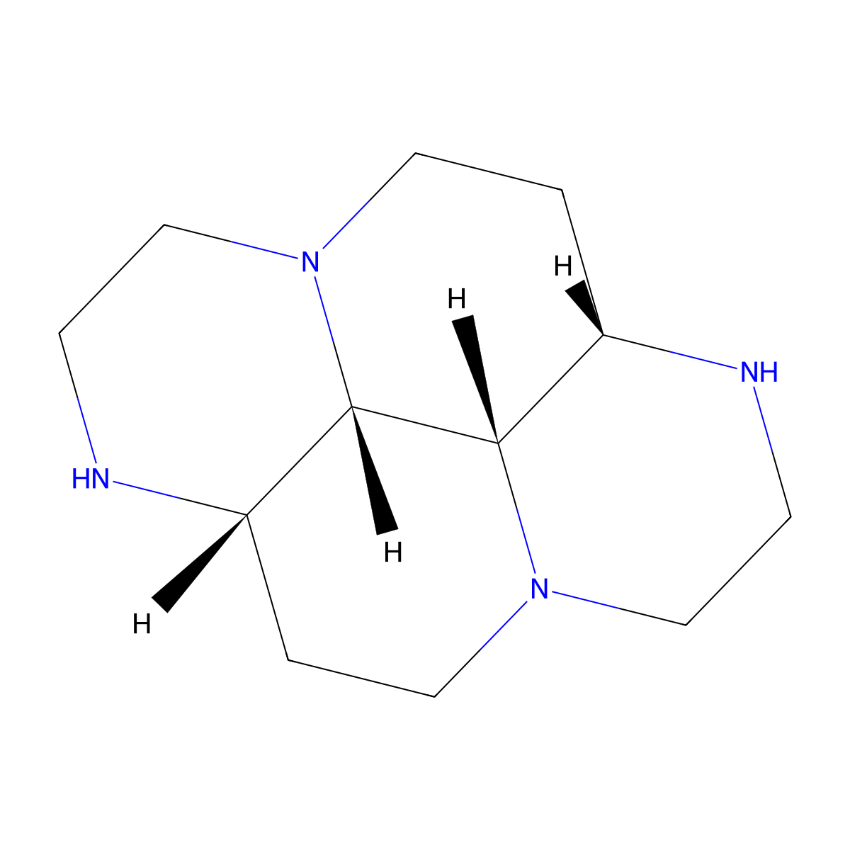 cis-1,4,8,11-Perhydrotetraazapyrene molecular structure, CAS 2165481-71-8