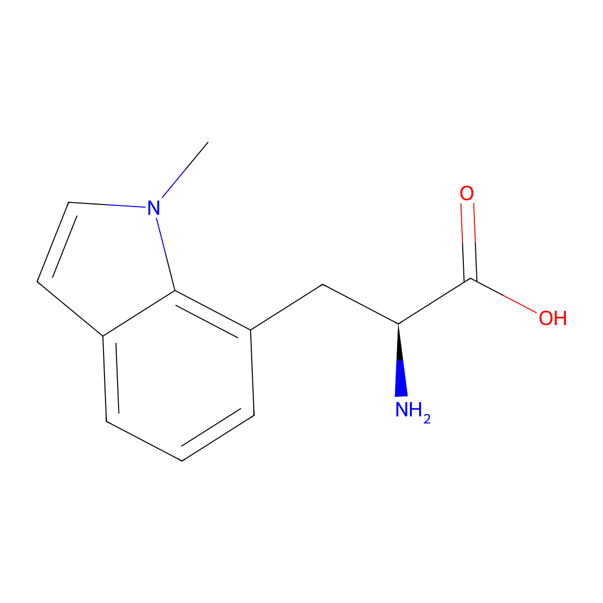 (2S)-2-Amino-3-(1-methyl-1H-indol-7-yl)propanoic acid molecular structure, CAS 2165484-58-0