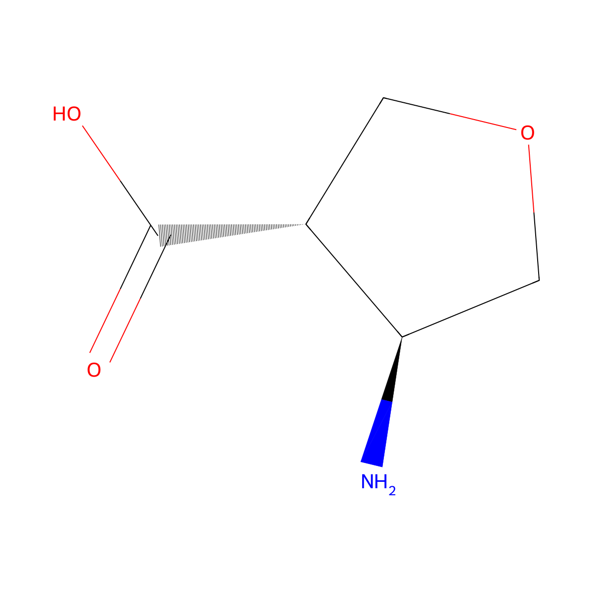 (3S,4S)-4-Aminooxolane-3-carboxylic acid molecular structure, CAS 2165507-73-1