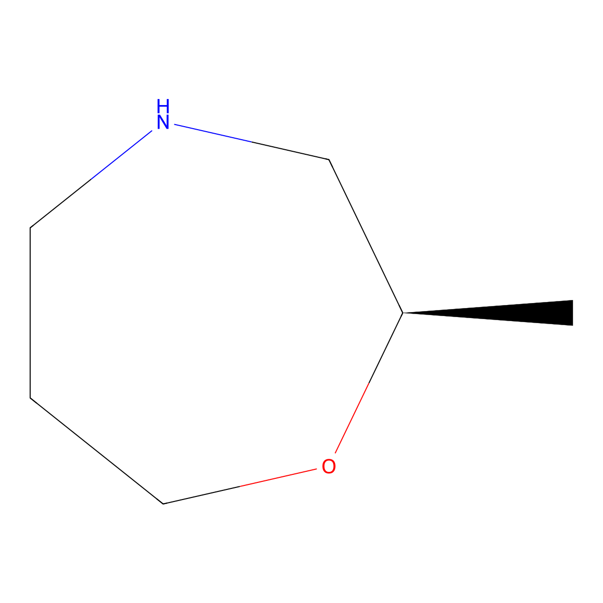 1,4-Oxazepine, hexahydro-2-methyl-, (2R)- molecular structure, CAS 2165511-23-7