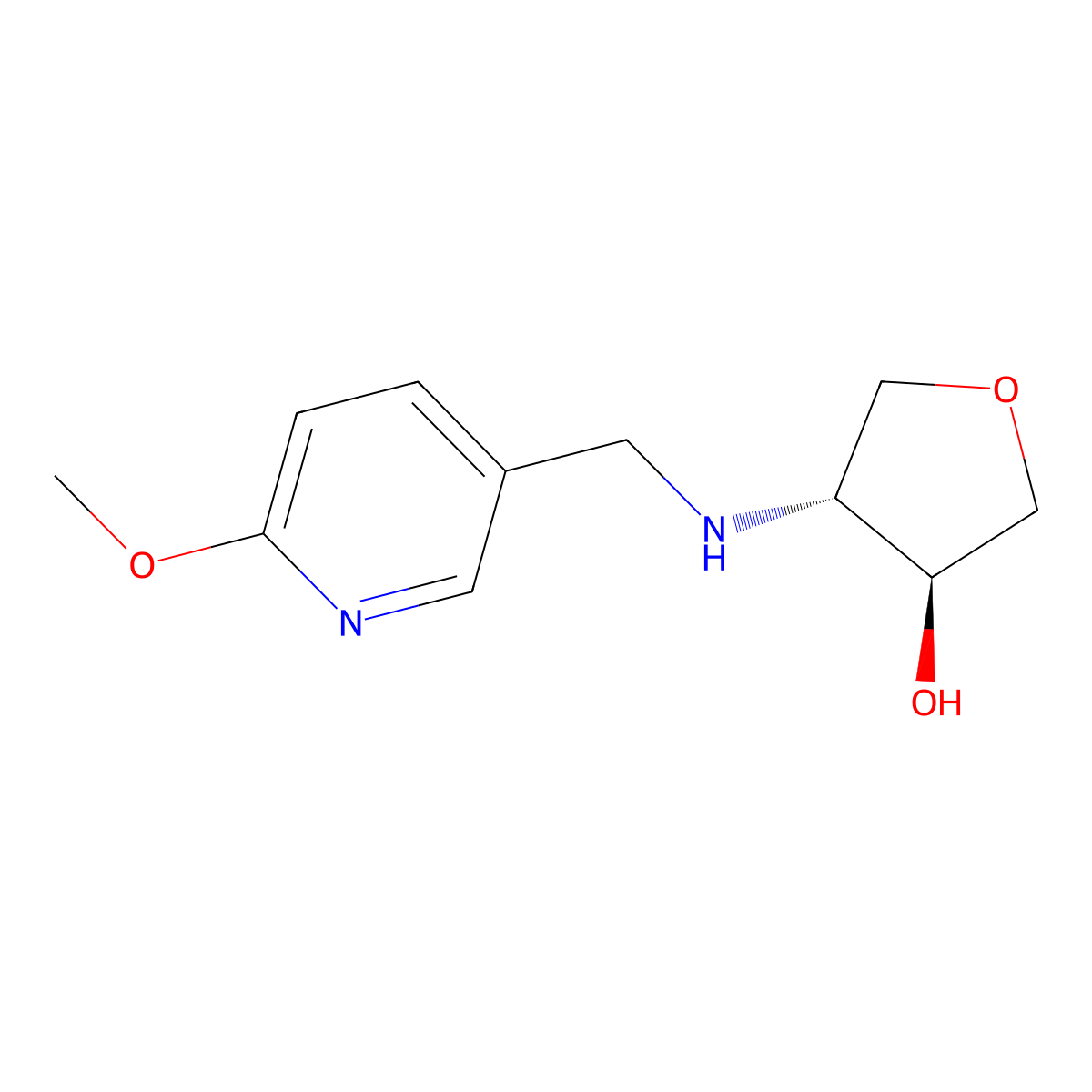 (3S,4R)-4-{[(6-methoxypyridin-3-yl)methyl]amino}oxolan-3-ol molecular structure, CAS 2165521-86-6