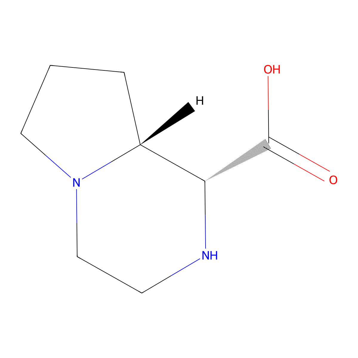(1R,8aR)-Octahydropyrrolo[1,2-a]pyrazine-1-carboxylic acid molecular structure, CAS 2165528-98-1
