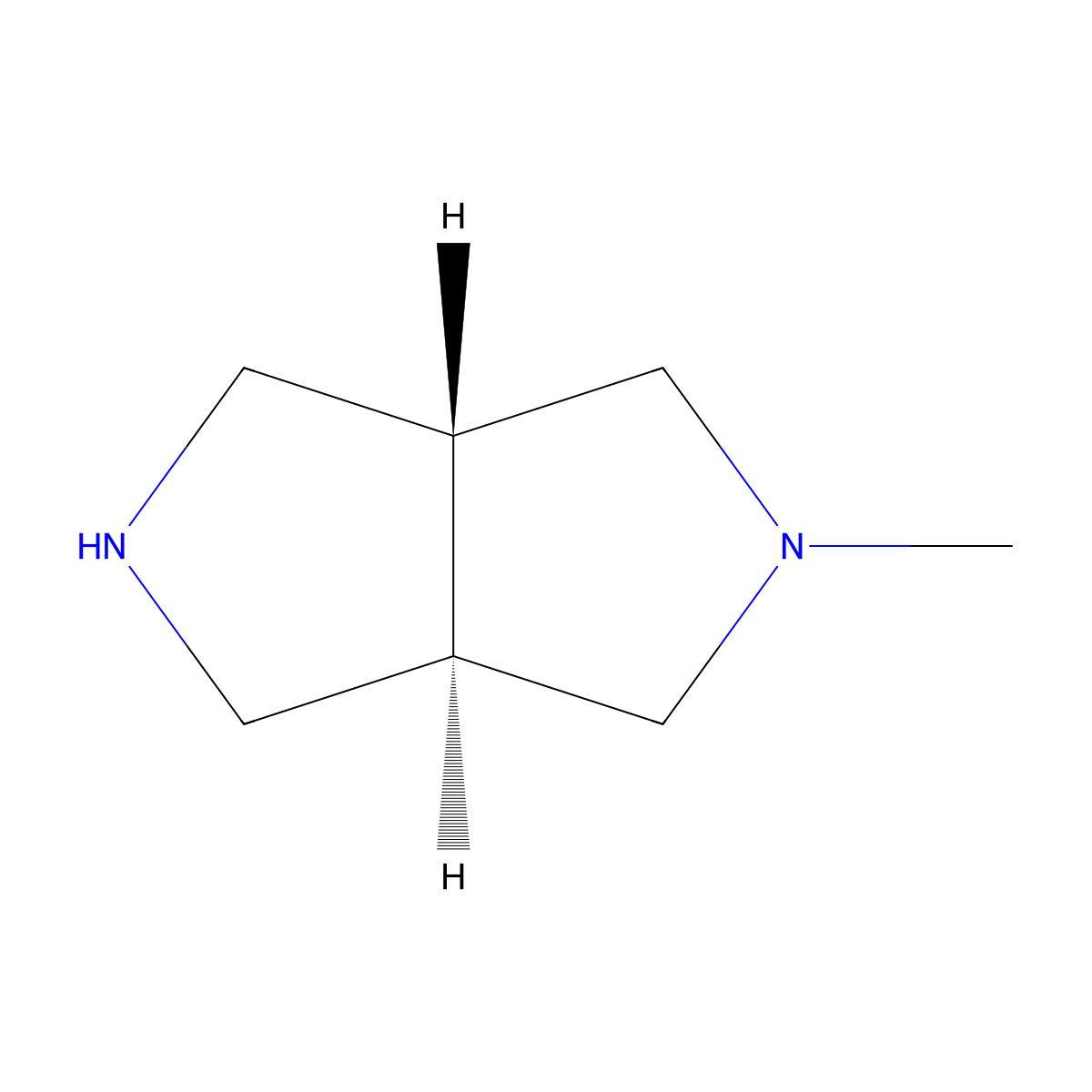 Rel-(3aR,6aR)-2-methyloctahydropyrrolo[3,4-c]pyrrole molecular structure, CAS 2165539-23-9