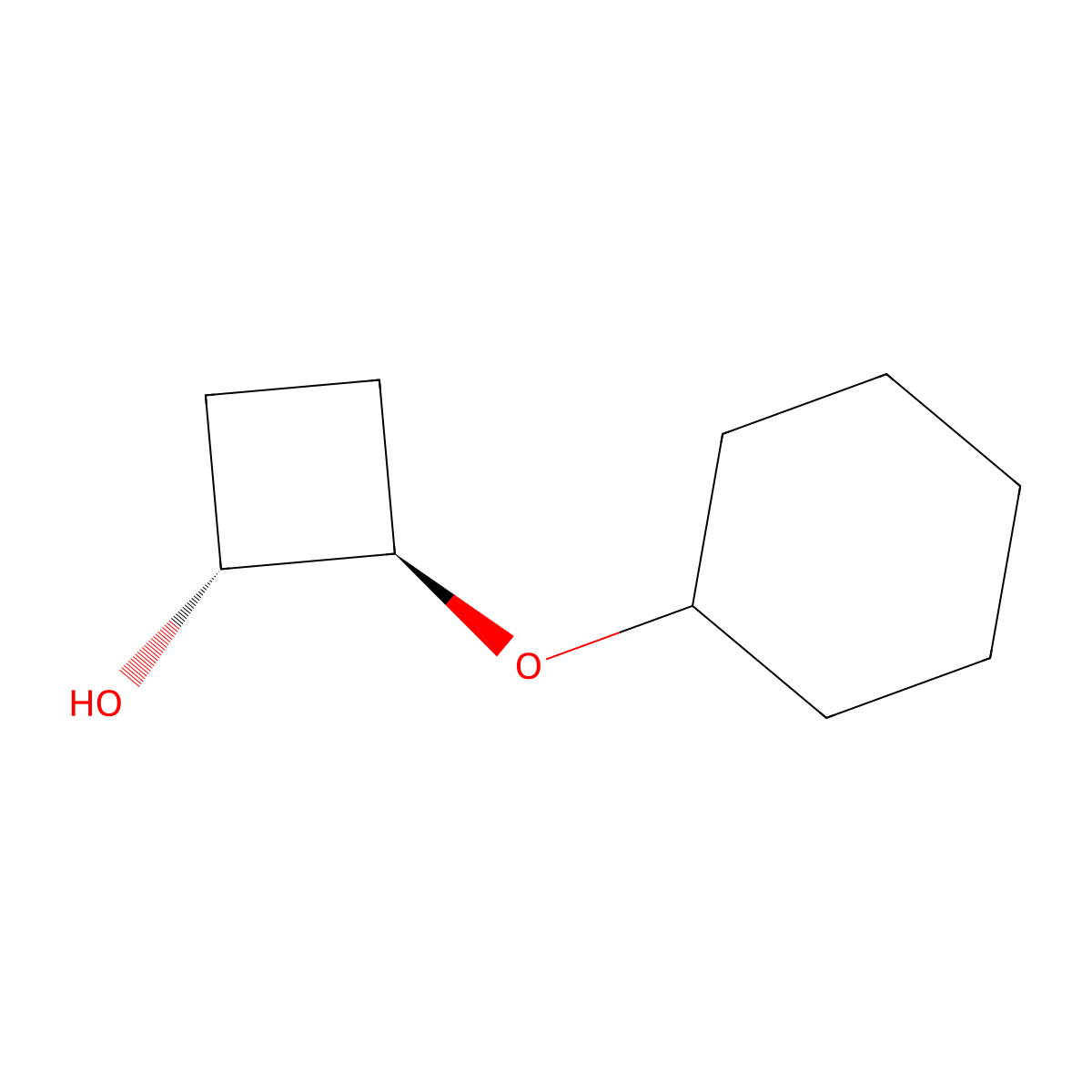 (1R,2R)-2-(cyclohexyloxy)cyclobutan-1-ol molecular structure, CAS 2165540-91-8
