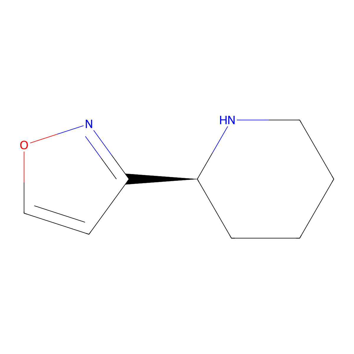 (2S)-2-(1,2-oxazol-3-yl)piperidine molecular structure, CAS 2165560-56-3