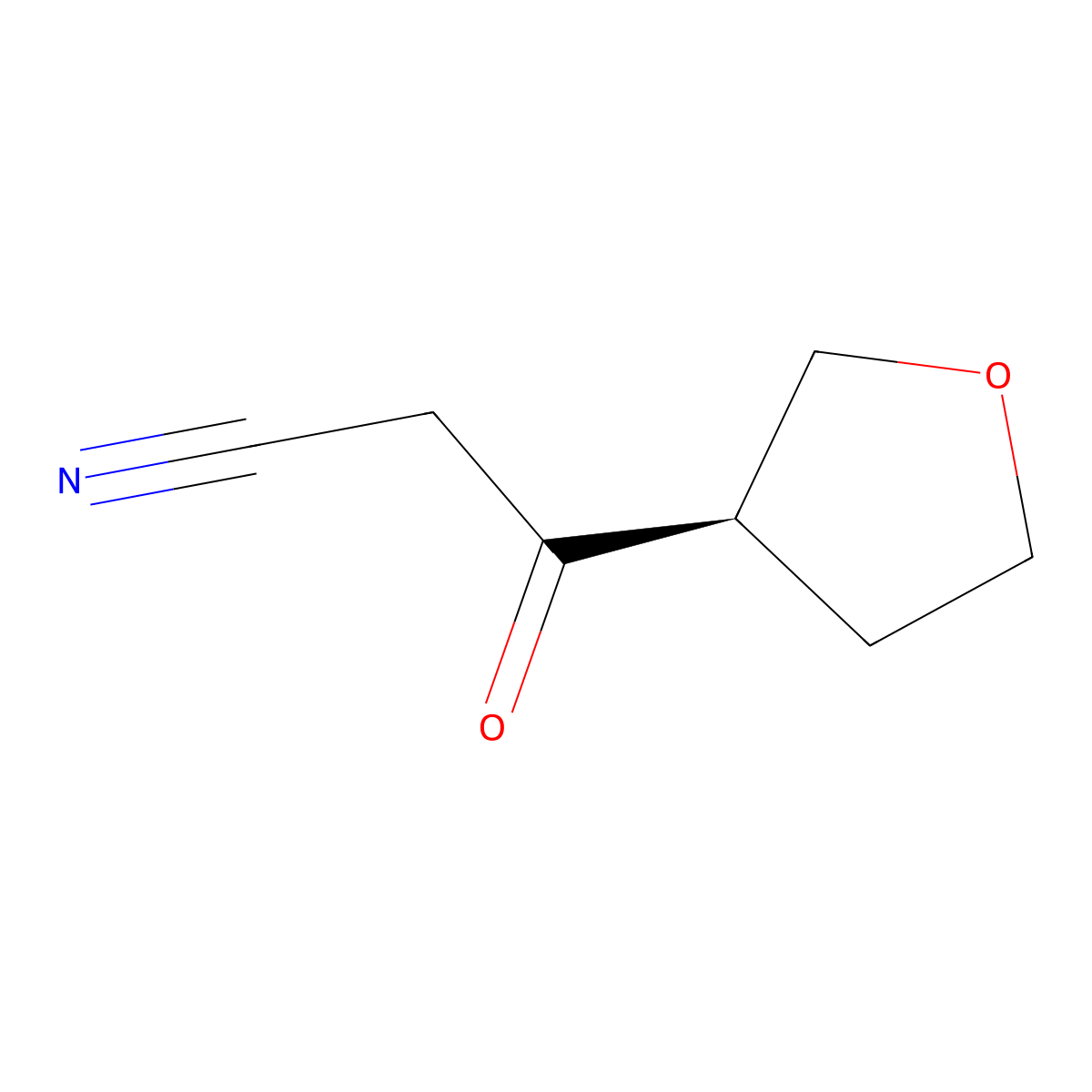 3-Oxo-3-[(3R)-oxolan-3-yl]propanenitrile molecular structure, CAS 2165560-57-4