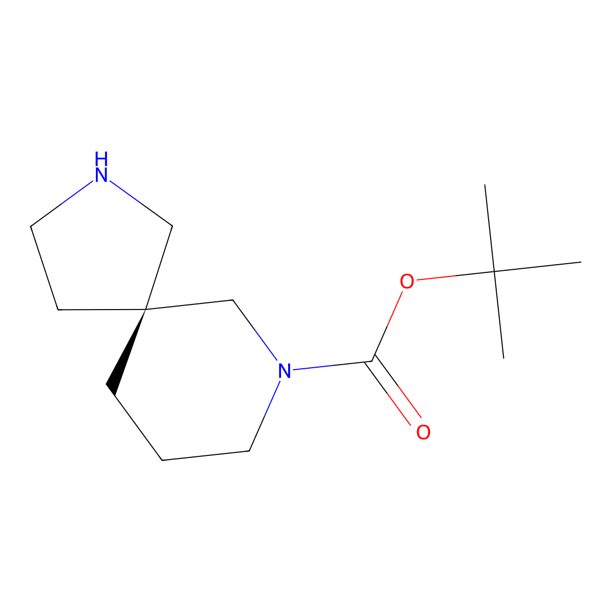 tert-butyl (5R)-2,7-diazaspiro[4.5]decane-7-carboxylate molecular structure, CAS 2165573-91-9