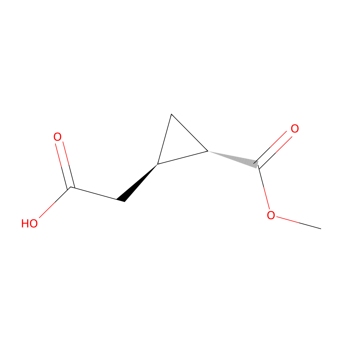 2-((1R,2S)-2-(Methoxycarbonyl)cyclopropyl)acetic acid molecular structure, CAS 2165592-79-8