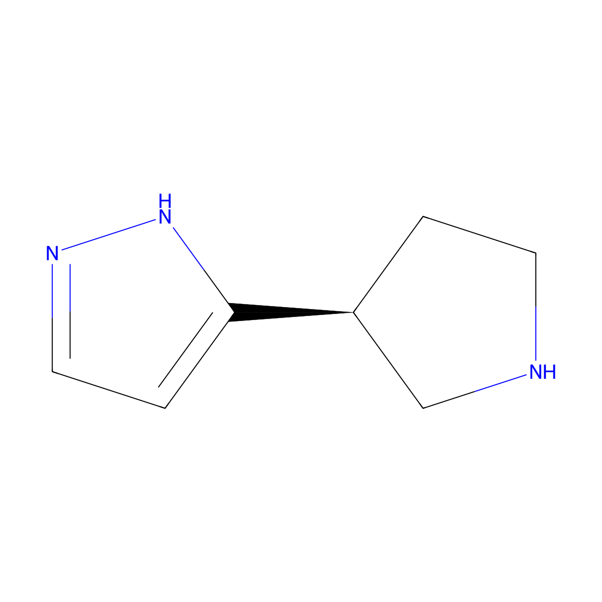 5-[(3S)-pyrrolidin-3-yl]-1H-pyrazole molecular structure, CAS 2165593-33-7
