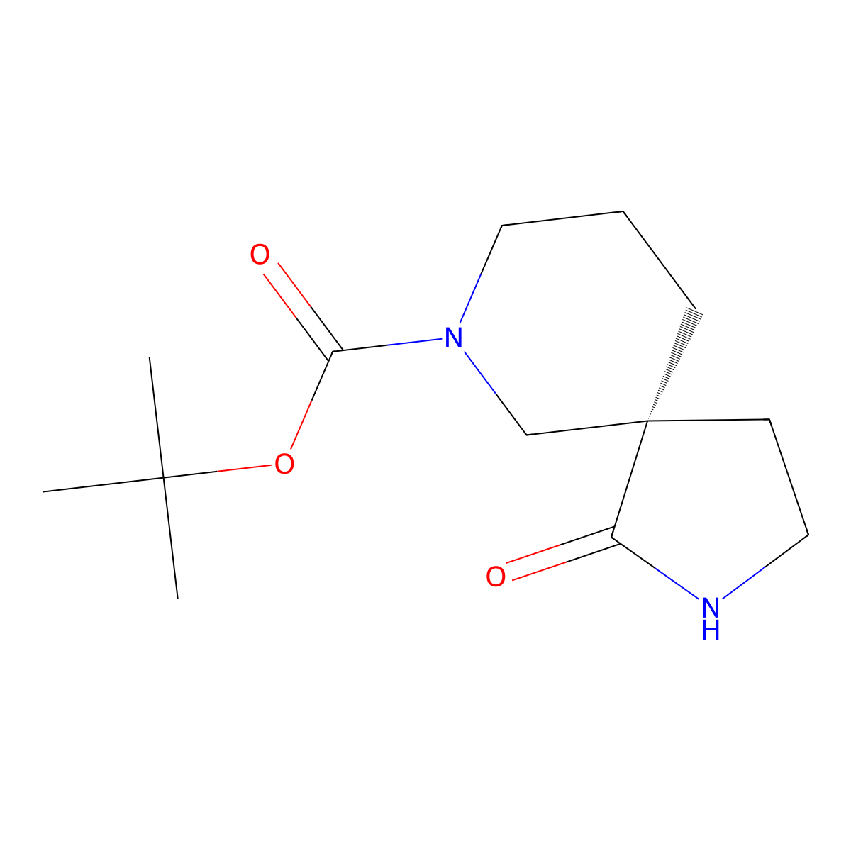 tert-butyl (5R)-1-oxo-2,7-diazaspiro[4.5]decane-7-carboxylate molecular structure, CAS 2165594-31-8