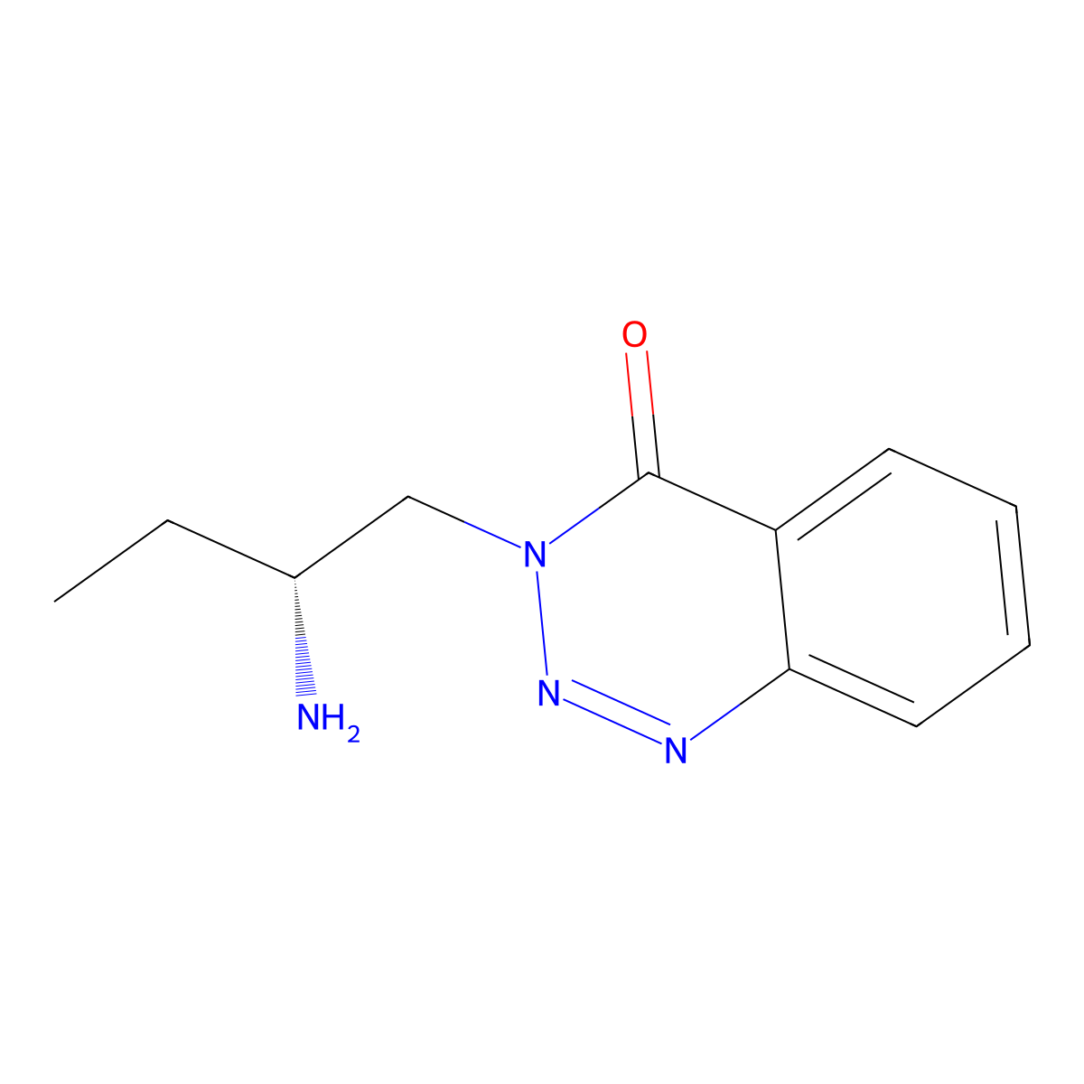 rac-(R)-3-(2-aminobutyl)benzo[d][1,2,3]triazin-4(3H)-one molecular structure, CAS 2165595-20-8