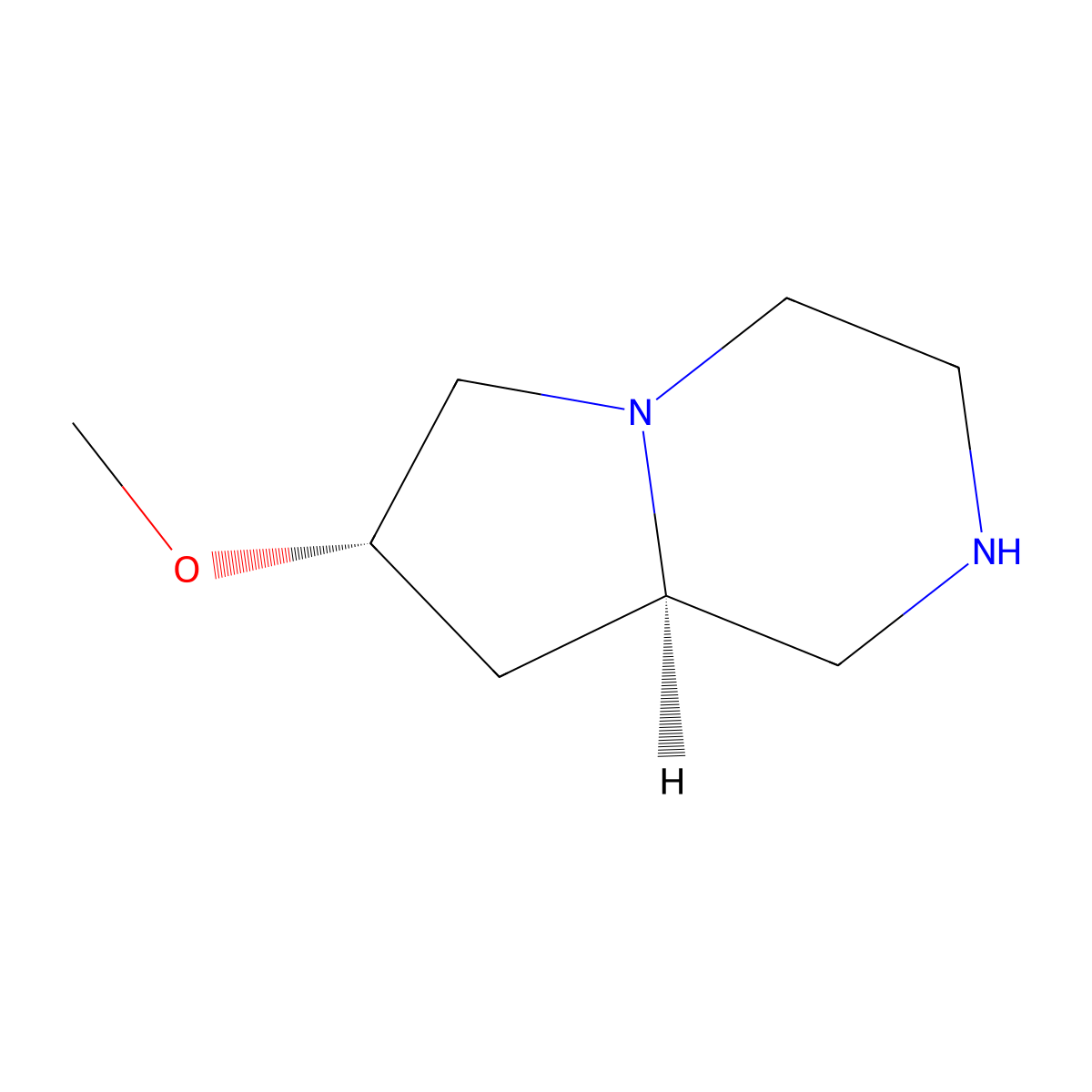 (7S,8AR)-7-Methoxyoctahydropyrrolo[1,2-A]pyrazine molecular structure, CAS 2165605-11-6