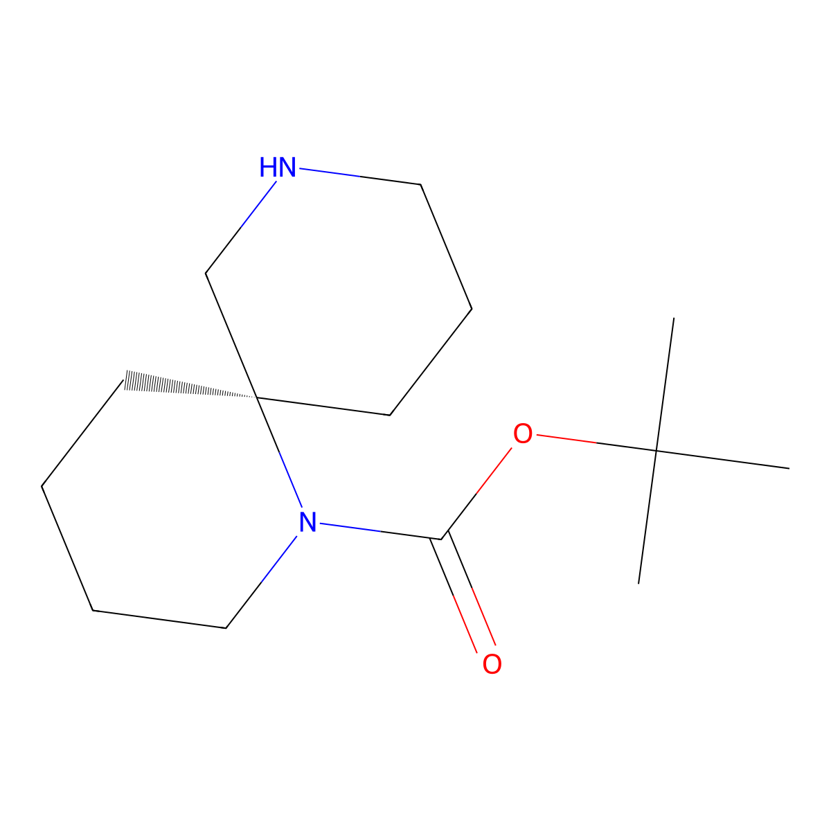 (R)-1-Boc-1,8-diazaspiro[5.5]undecane molecular structure, CAS 2165607-07-6
