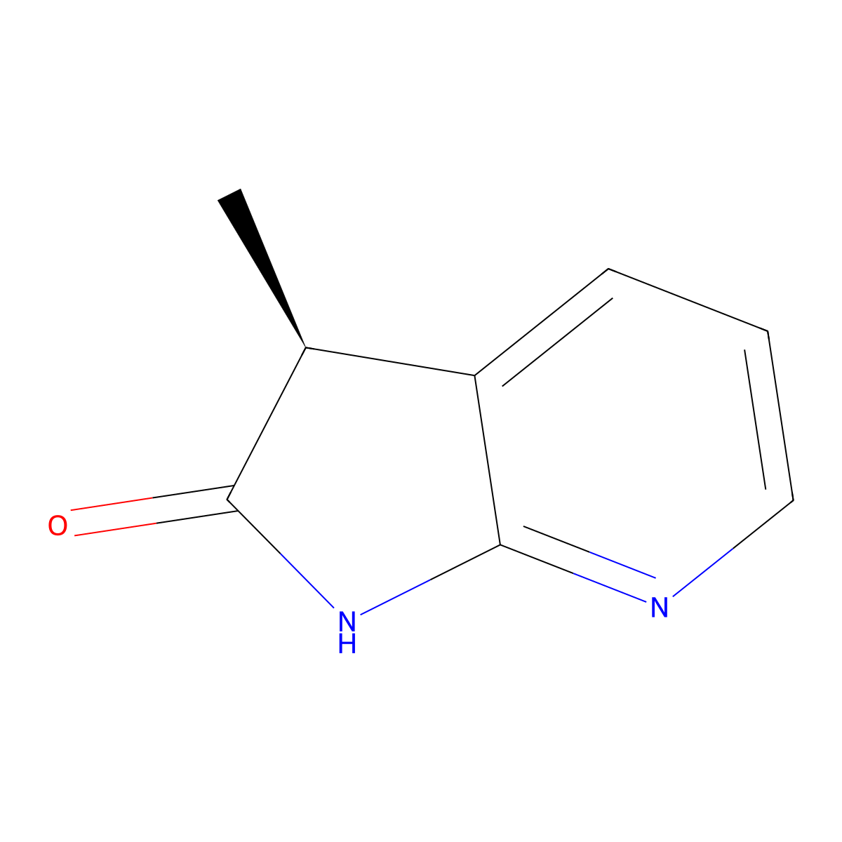 (S)-3-Methyl-1,3-dihydro-2H-pyrrolo[2,3-b]pyridin-2-one molecular structure, CAS 2165609-06-1