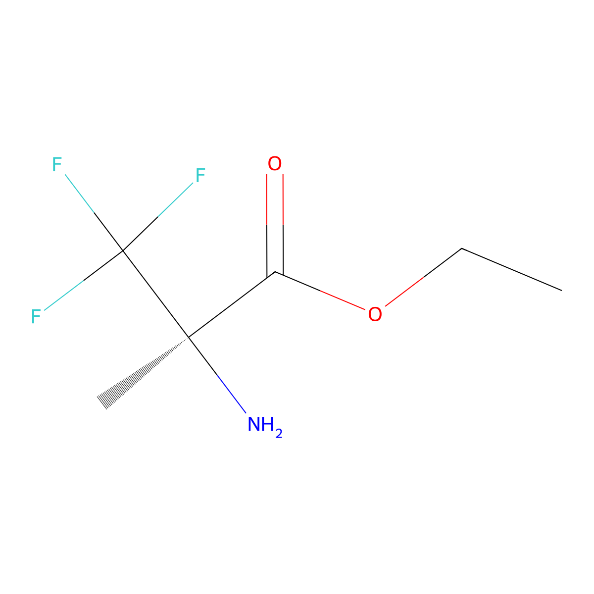 ethyl (2R)-2-amino-3,3,3-trifluoro-2-methylpropanoate molecular structure, CAS 2165610-85-3