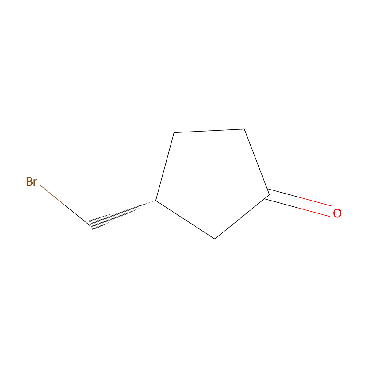 (R)-3-(Bromomethyl)cyclopentan-1-one molecular structure, CAS 2165611-11-8