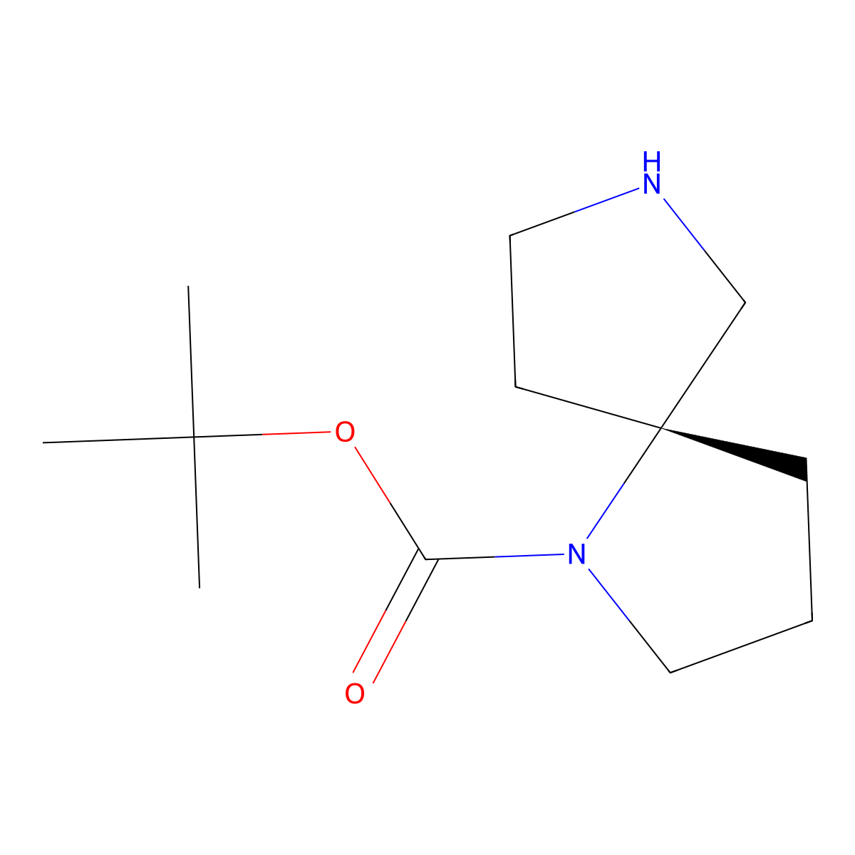 tert-butyl (5R)-1,7-diazaspiro[4.4]nonane-1-carboxylate molecular structure, CAS 2165623-83-4