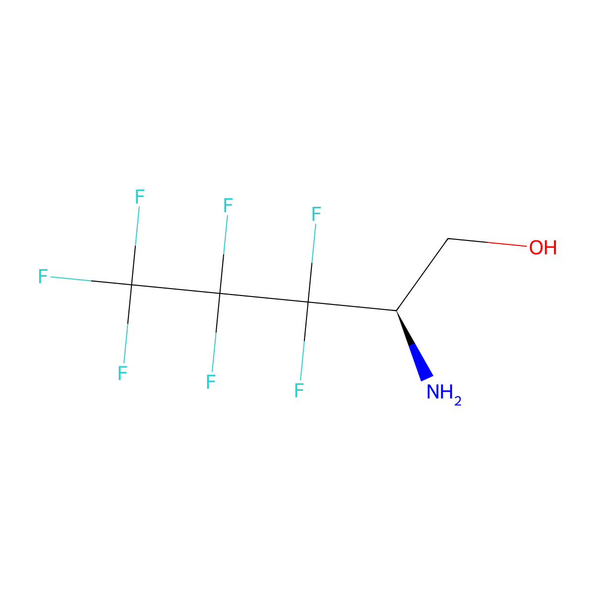 (2R)-2-amino-3,3,4,4,5,5,5-heptafluoropentan-1-ol molecular structure, CAS 2165632-35-7