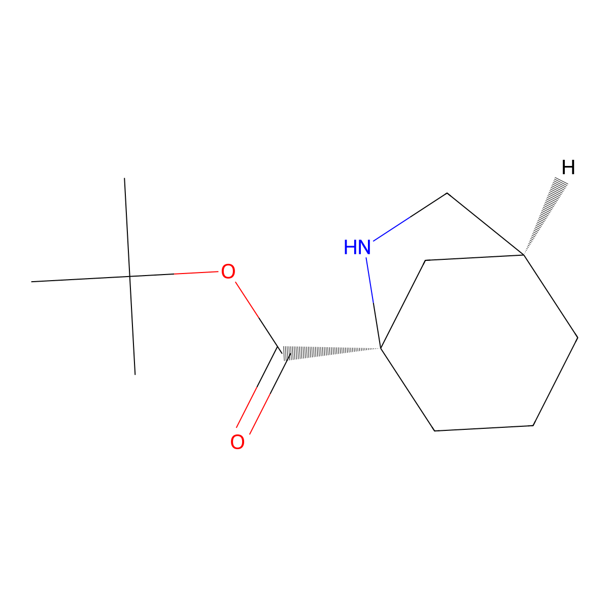 tert-butyl (1S,5R)-6-azabicyclo[3.2.1]octane-5-carboxylate molecular structure, CAS 2165633-19-0