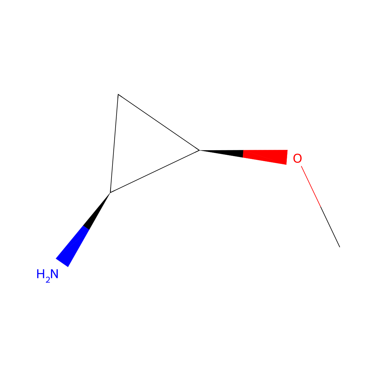 (1S,2R)-2-Methoxycyclopropan-1-amine molecular structure, CAS 2165648-40-6