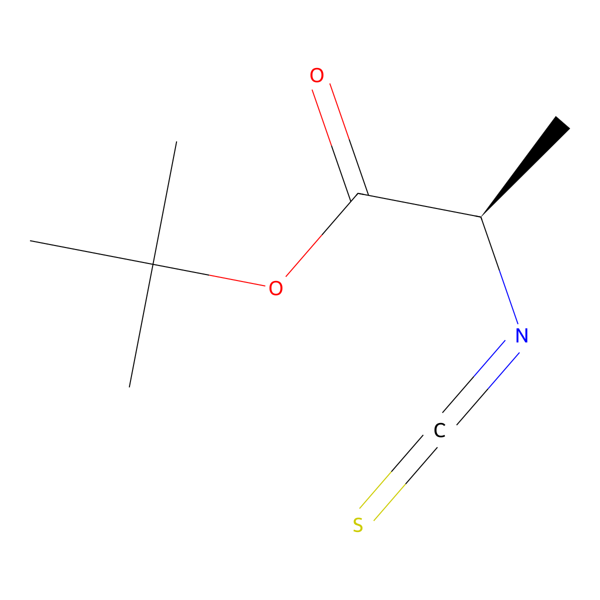 tert-butyl (2R)-2-isothiocyanatopropanoate molecular structure, CAS 2165656-76-6