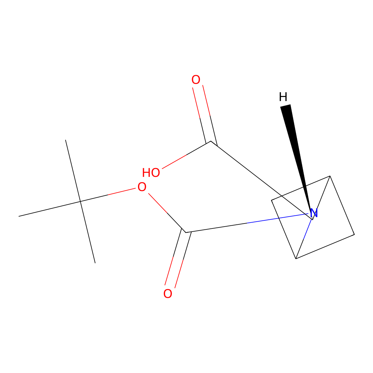 (3R)-2-[(tert-butoxy)carbonyl]-2-azabicyclo[2.1.1]hexane-3-carboxylic acid molecular structure, CAS 2165660-20-6